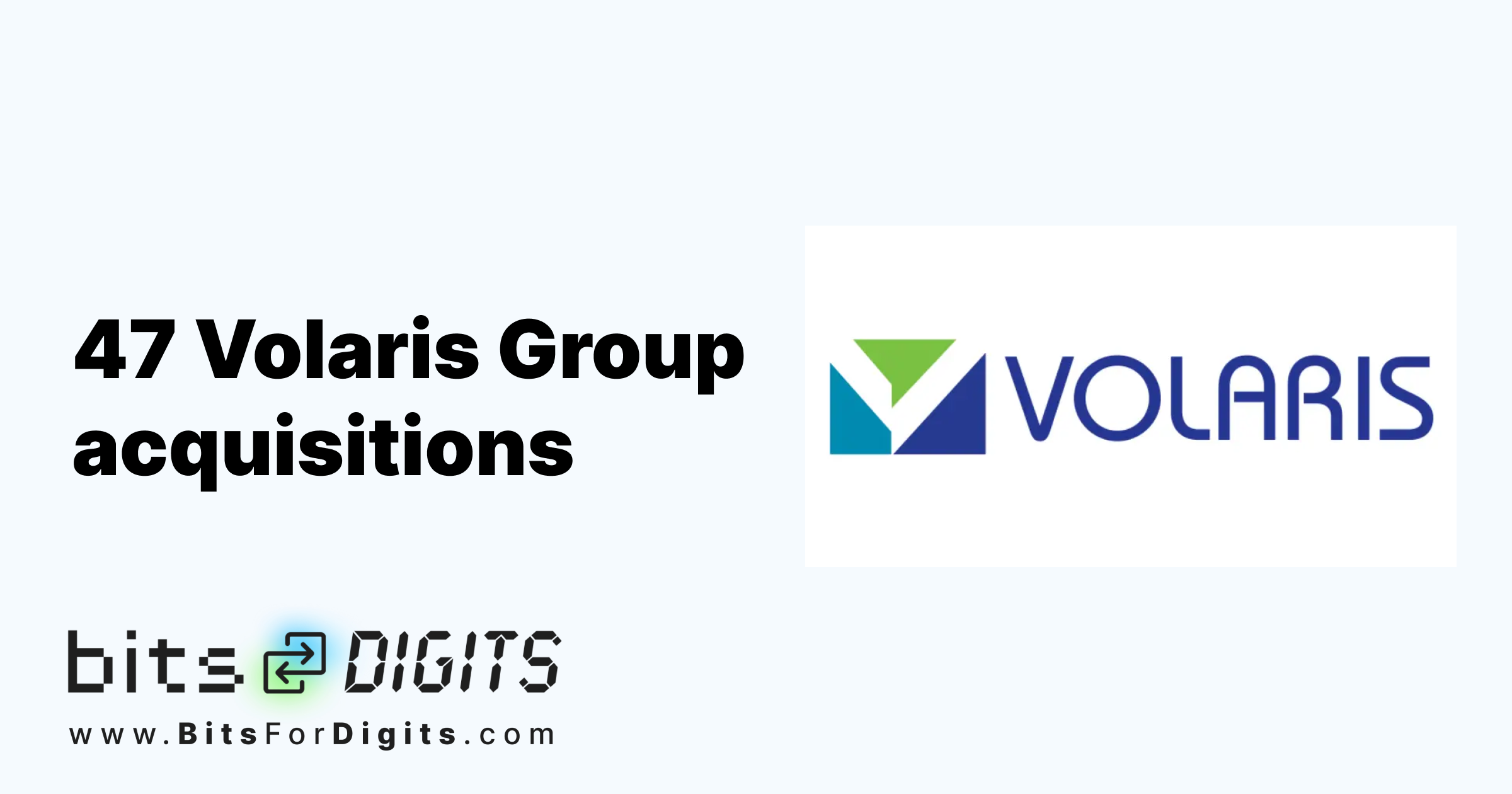 Acquirer Profile 47 Volaris Group acquisitions BitsForDigits